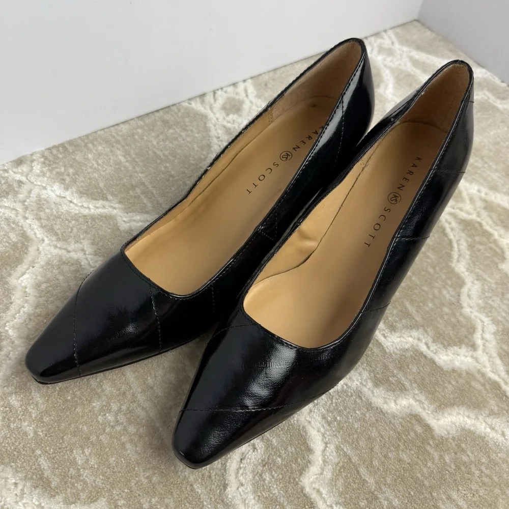 Karen Scott Clancy Style Women's Black Heel/Pumps Great Condition Size 8M